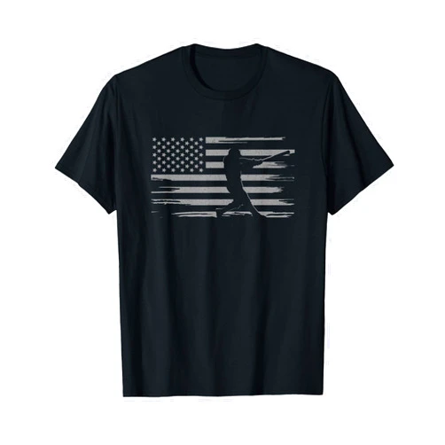 Baseball Clothing American Flag Baseball Apparel - Baseball T-Shirt