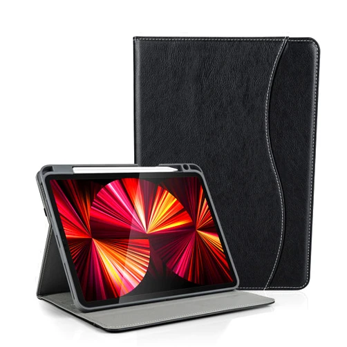 HFcoupe for 11 inch iPad Pro Case 4th /3rd /2nd /1st Generation (2022/2021 /2020/2028 Released), iPad Case Pro 11 inch with Pencil Holder, Multi-Angle Viewing Folio Cover Auto Sleep/Wake, Blackness