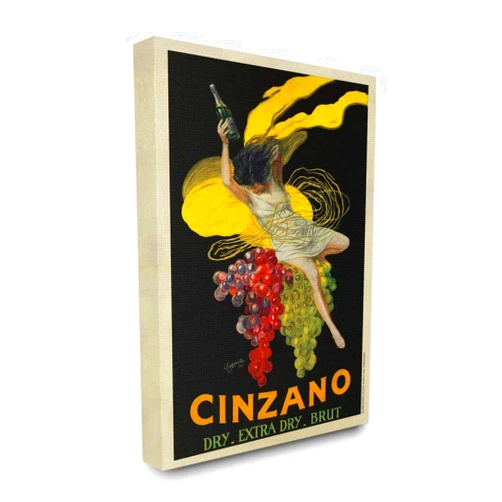 Stupell Industries Cinzano Vintage Poster Wine, Design by Marcello Dudovich Wall Art, 16 x 20, Canvas, aa-218_cn_16x20