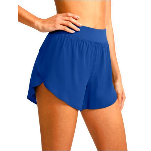Soothfeel High Waisted Athletic Running Shorts for Women Dolphin Shorts High Split Quick Dry Gym Workout Shorts with Liner