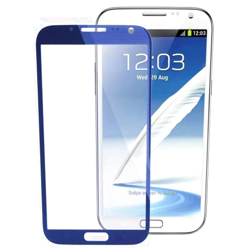 ZHANGJIALI JIALIZ Mobile Accessories Screen Replacement Front Screen Outer Glass Lens for Galaxy Note II / N7100 (Pink) (Color : Dark Blue)