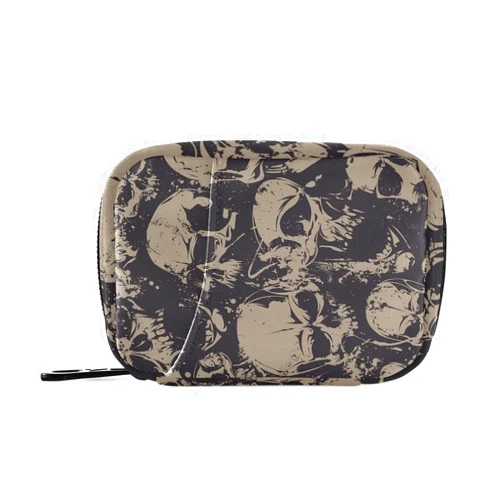 xigua Skull Pill Case 7-Day Travel Pill Organizer Box with Zipper Closure for Vitamins, Medication and Supplements