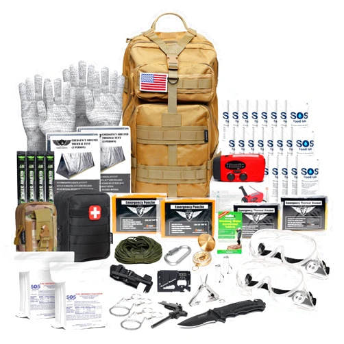 EVERLIT Complete 72 Hours Earthquake Bug Out Bag Emergency Survival Kit for Family. Be Prepared for Hurricanes, Floods, Tsunami, Other Disasters