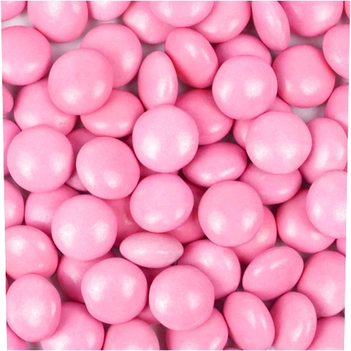 Just Candy 1 lb Pink Candy Milk Chocolate Minis by Just Candy (approx. 500 Pcs)
