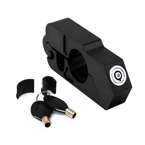 CHIFUN Universal Motorcycle Handlebar Lock CNC Aluminum Handle Bar Grip Throttle Brake Anti-Theft Lock Compatible with ATV Motorbike Scooter Dirt Bike(Black)