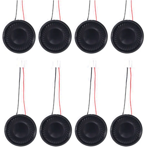 AOICRIE Metal Shell Round Internal Magnet Speaker 2W 8 Ohm (Pack of 8)