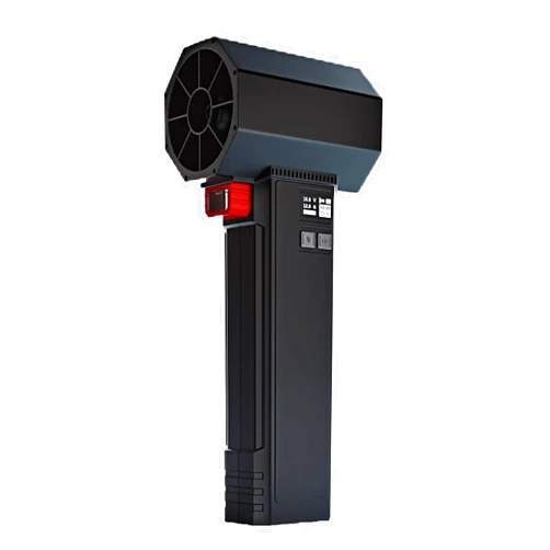 Xoopon Oversize Car Dryer Air Blower Turbo Fan, Instantaneous Thrust 1.60KG/S, 4 Speeds, 4000mAh, 64MM Super Electric Cordless Leaf Blower for Patio Cleaning, Lawn Care and Car Drying (Black)