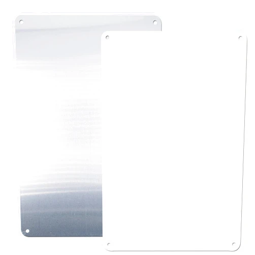 KeaJuidy 2pcs Sublimation Blank Signs Sublimation Blanks Aluminum Sheet Photo Metal Sheet Heat-Transfer Hang Sign Billboard for Advertising Sign, Room Decor, Wall Decor 4 Drilled Holes (12 * 8inch)