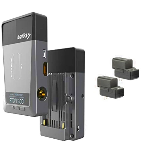 Kellards Vaxis Atom 500 SDI Wireless Video Transmitter and Receiver Kit (SDI/HDMI) Bundle with Genaray 2 x NP-F770 4400mAh Batteries & 2 x Compact Chargers Kit