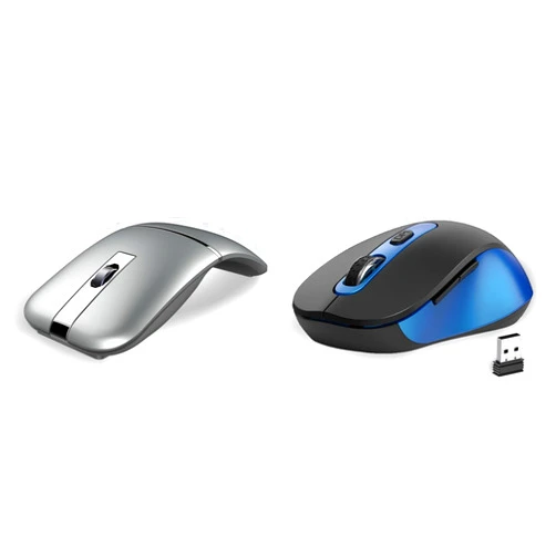 ACOZYKITTEN Ultra-Thin Rechargeable Rotating Wireless Mouse, Dual Mode (BT5.0/3.0+2.4G) Portable Travel Arc Mouse;Silent Wireless Mouse with USB Nano Receiver, 6 Button Ergonomics Cordless Computer Mouse