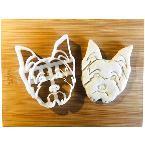 CUTTER FOR A CAUSE Yorkshire Terrier Cookie Cutter and Dog Treat Cutter - Yorkie Dog Face - 3 inch