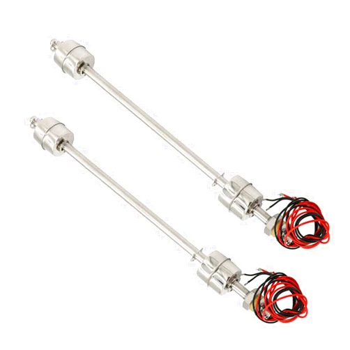 TEAMWILL 2Pcs Liquid Water Level Sensor Stainless Steel Double Ball Float Switch Tank Pool (2PCS 250mm)