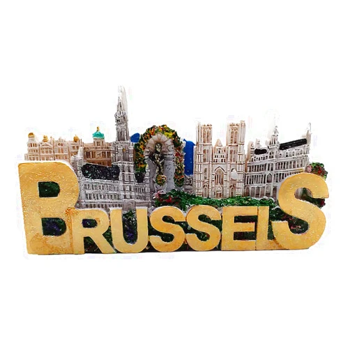 MUYU Magnet 3D Brussels Belgium Fridge Magnet Tourist Souvenir Gift Collection Home & kitchen Decoration Magnetic Sticker Brussels Belgium Refrigerator Magnet