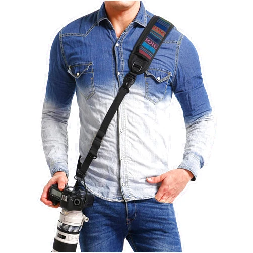 waka Camera Neck Strap with Quick Release and Safety Tether, Adjustable Camera Shoulder Sling Strap for Nikon Canon Sony Olympus DSLR Camera - Retro