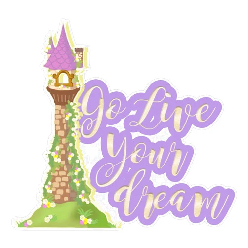 Vision Signs Go Live Your Dream - Rapunzel (Tangled) Bumper Sticker Vinyl Decal 5