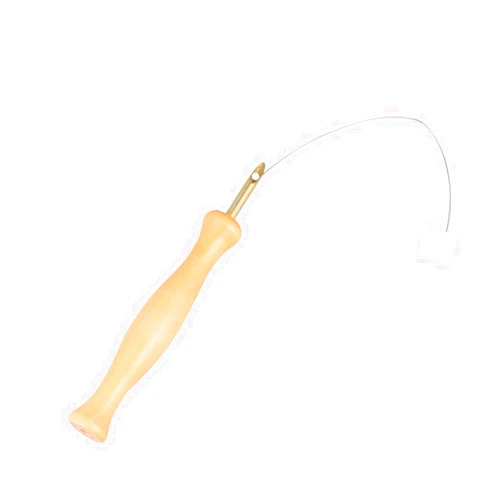 TOPPERFUN 2 Pcs Wooden Handle Embroidery Pen Weaving Kit Punch Needle Felting Threader Cross Stitch Kit Knitting Tools Yarn Kit Knitting Kits Hole Punch Tool Peircing Kit Embroidery Kits