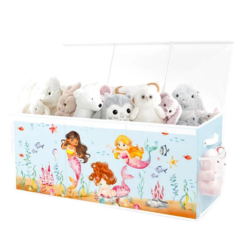 Omedecal Extra Large Collapsible Toy Box with Lids, Sturdy Storage Organizer for Kids, 38