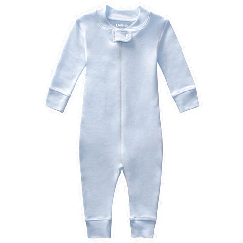 Owlivia Organic Cotton Baby Boy Girl Zip up Sleep 'N Play Pjs, Footless, Long Sleeve