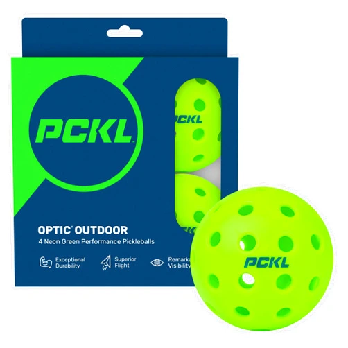 PCKL Optic Speed Pickleball Balls | Choose Indoor or Outdoor Pickleballs | USAPA Tournament Aproved | 4 Pack Crack-Resistant