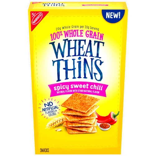 Wheat Thins Spicy Sweet Chili Snacks, Whole Grain Wheat Crackers, Snack Crackers, 8.5 oz