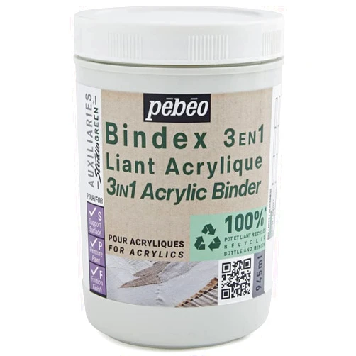 Pebeo 100% Recycled Resin Eco Friendly Collage Glue Studio Green Acrylic Binder 32oz