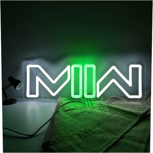 TZZSIX Call Duty Neon Sign MW LED Neon Sign for Gamer Room Decor Gaming Neon Sign for Room Decor Neon Gaming Sign for Gaming Wall Decor USB Powered Gamer Gifts 15 * 4.9IN