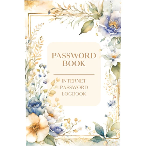 By Mirelle Jane Publishing (Author) Password Book: Internet Logbook: Beautiful Floral Website Access Account Organizer with Alphabetical Tabs, Username Tracer, and Secure Personal Login Pages