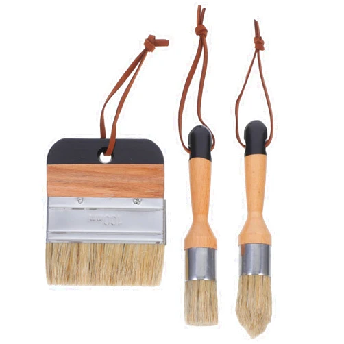 Tofficu Chalk Paint Brushes Oval Paint Brush Chalk Paint Wax Brushes Wax Paint Brush Flat Round Furniture Paint Tool for Art Home Decor Wood Projects Furniture