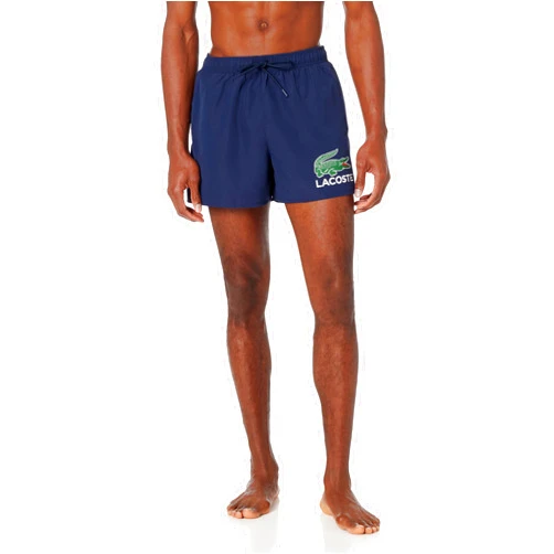 Lacoste Men's Standard Swim Short W/Large Croc Logo
