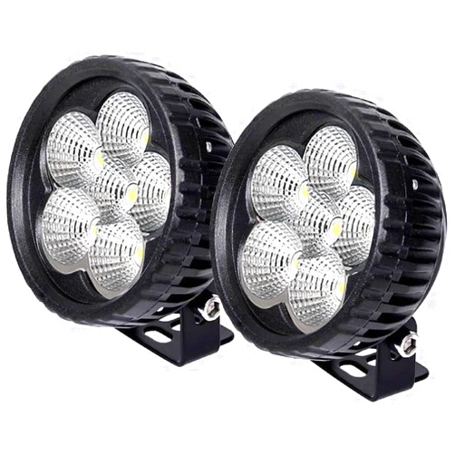 JASLITE 2PACKS 18W 3.5IN Round Work Led Lights,12/24volt Super Bright Offroad Light LED Floodlight for SUV Truck,Car,ATV,Tractor,SUV,Boat,Motorcycle,2400LM