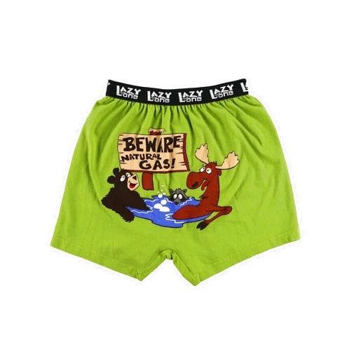 Lazy One Funny Animal Boxers, Humorous Underwear, Novelty Boxer Shorts, Gag Gifts for Men