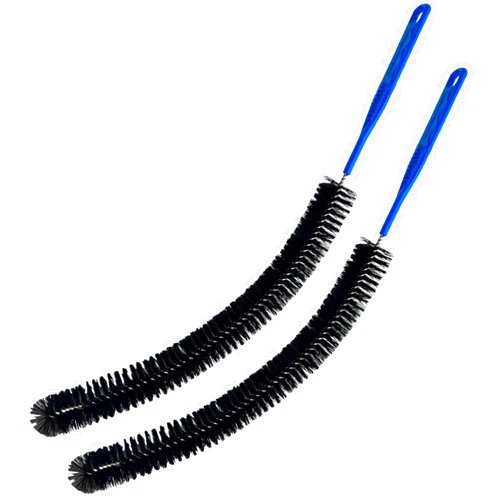 Lawnrden Bendable Sewer Drain Brush,2Pcs Flexible Cleaning Tool with Soft Fine Nylon Bristle and Plastic Handle,Long Pipe Cleaner for Home Kitchen Sink, Shower and Tub Hair Clogs
