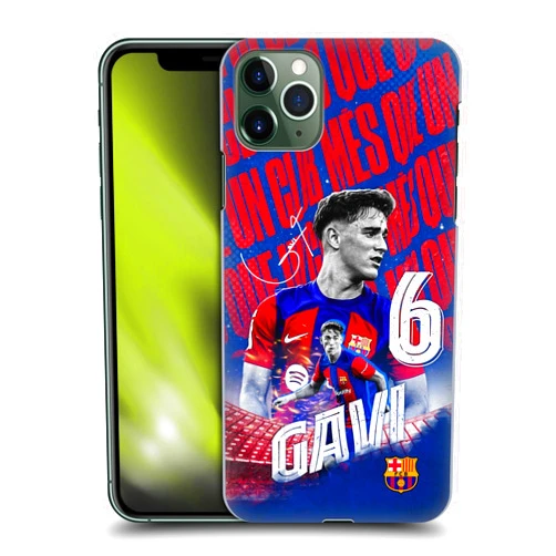 Head Case Designs Officially Licensed FC Barcelona GAVI 2023/24 First Team Hard Back Case Compatible with Apple iPhone 11 Pro Max