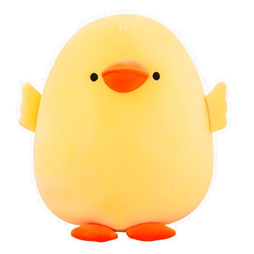 DEYI Plush Duck Stuffed Animal Soft Toys Yellow Duckling Stuff,Gifts for Friends and Children Christmas,Cute Yellow Throw Pillow (Short-Legged Yellow Duck,15.7in)