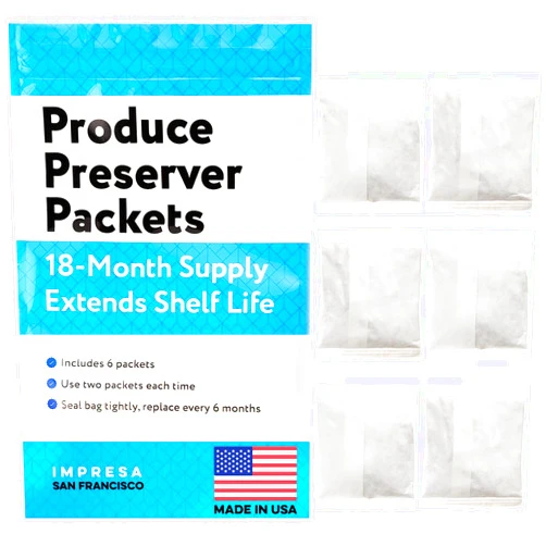 Impresa 6-Pack of FreshFlow Equivalent to P1KC6R1 / W10346771A Compatible Replacement Produce Preserver Packets