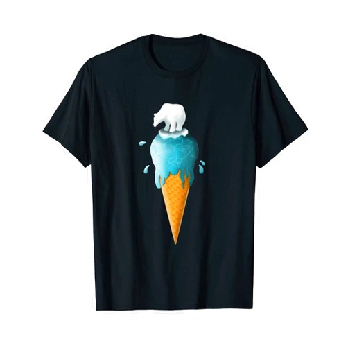 Eisbär Planet Erde Umweltschutz Geschenk Shirts Eisbär auf Eis- There is no planet B Environmental Protection T-Shirt T-Shirt