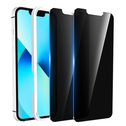 WHPXJY for [2 Pack] iPhone 13/iPhone 13 Pro/iPhone 14 Privacy Screen Protector, Anti-Spy Tempered Glass Film for iPhone 13/13 Pro, Touch Sensitive, No Air Bubbles, Case Friendly, with Easy Alignment Tool