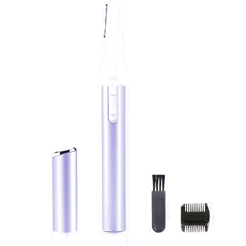 ROSARDEN Electric Eyebrow Trimmer for Women, Facial Hair Razor Removal for Men, Mini Epilator for Bikini, Remover for Face, Chin, Peach Puzz, Lips, Body, Arms, Legs, Battery Operated (Purple)