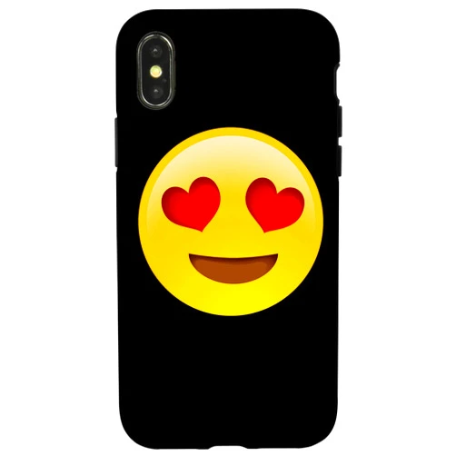 Proud Funny Sarcasm Phone Characters Emoticon R Us iPhone X/XS Heart Eyes Smiley Cute Big Smile Funny Love Face Emoticon Case