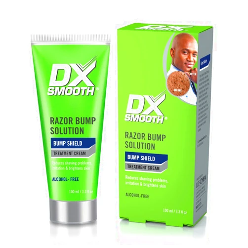 DX SMOOTH Bump Shield Treatment Cream – Alcohol-Free Razor Bump + Ingrown Hair Solution for PFB for Men – 100ml