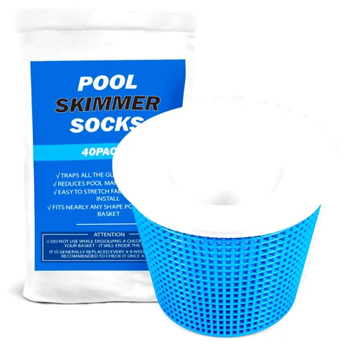 APLUSTE 40-Pack of Pool Skimmer Socks, Pool Filter Socks for Filters, Baskets, and Skimmers - The Ideal Sock/Net/Saver to Protect Your Inground or above Ground Pool
