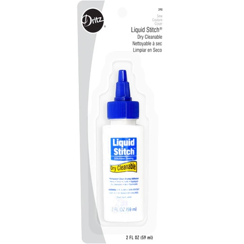 Dritz Liquid Stitch Dry Cleanable Fabric Adhesive, 2-Fluid Ounce, Clear, 2 Fl Oz