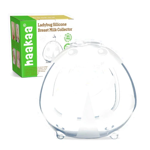 haakaa Ladybug Silicone Breast Milk Collector - Breast Shells Nursing Cup for Breastfeeding, Protect Sore Nipples, Extra-Soft and Reusable, 2.5oz/75ml, 1PC