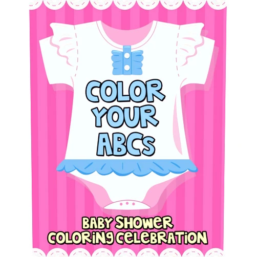 Jolia LLC Color Your ABCs: Baby Shower Coloring Celebration