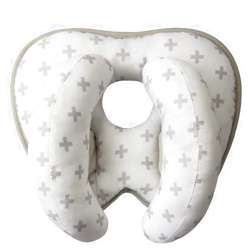 KAKIBLIN Baby Support Pillow, Head and Neck Support,Banana Neck Pillow for Baby, Travel Pillow for Stroller Neck Support, Adjustable Head Pillow for Kids Toddler,Grey Cross