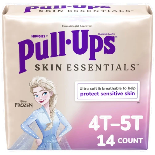 Pull-Ups Girls' Skin Essentials Potty Training Pants, Training Underwear, 4T-5T (38-50 lbs), 14 Ct