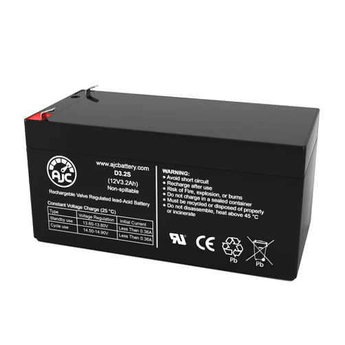 AJC Battery Compatible with Batterymart SLA-12V3-4 12V 3.2Ah Sealed Lead Acid Battery