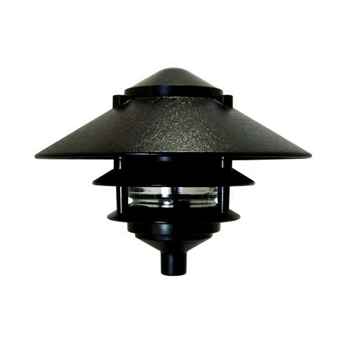 Greenfield PL3TLBL Made in USA w/Large Top-Black Weatherproof 3-Tier Pathlight