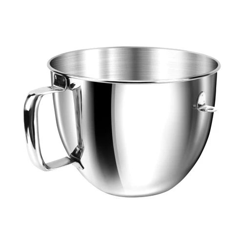 JEASOM 6QT Stainless Steel Mixer Bowl with Handle Compatible with KitchenAid Bowl Lift Stand Mixers KD2661, KL26M, KP26M1, KP26M8, KP26N9, KV25G, KV25M. Food Grade Mixing Bowl for 6QT Kitchen Aid Lift Mixers