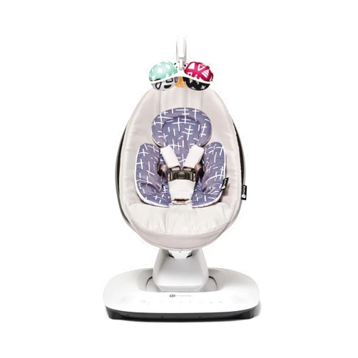 4moms MamaRoo Multi-Motion Baby Swing in Classic Grey with Plush Infant Insert, Dark Grey